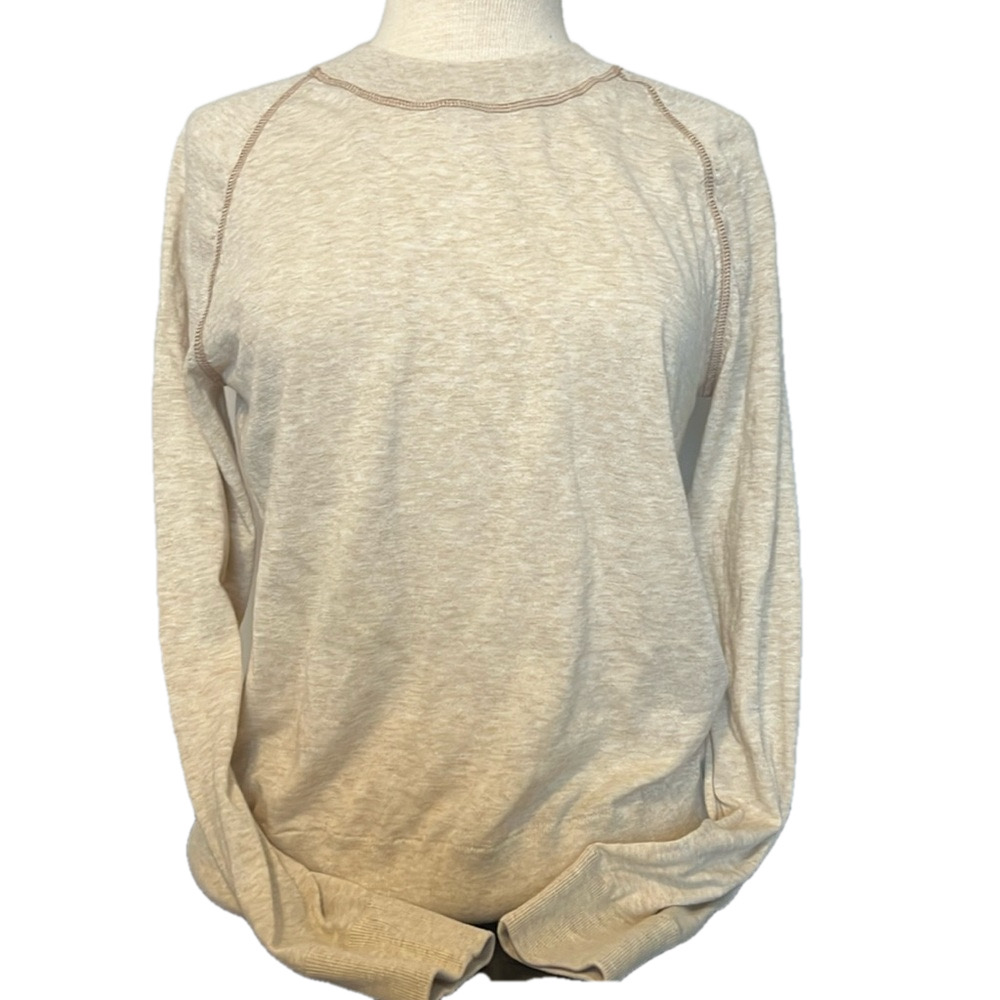 NWT Movetes Restore Tan Crewneck Sweater Women’s Medium Organic Cotton Sweatshir